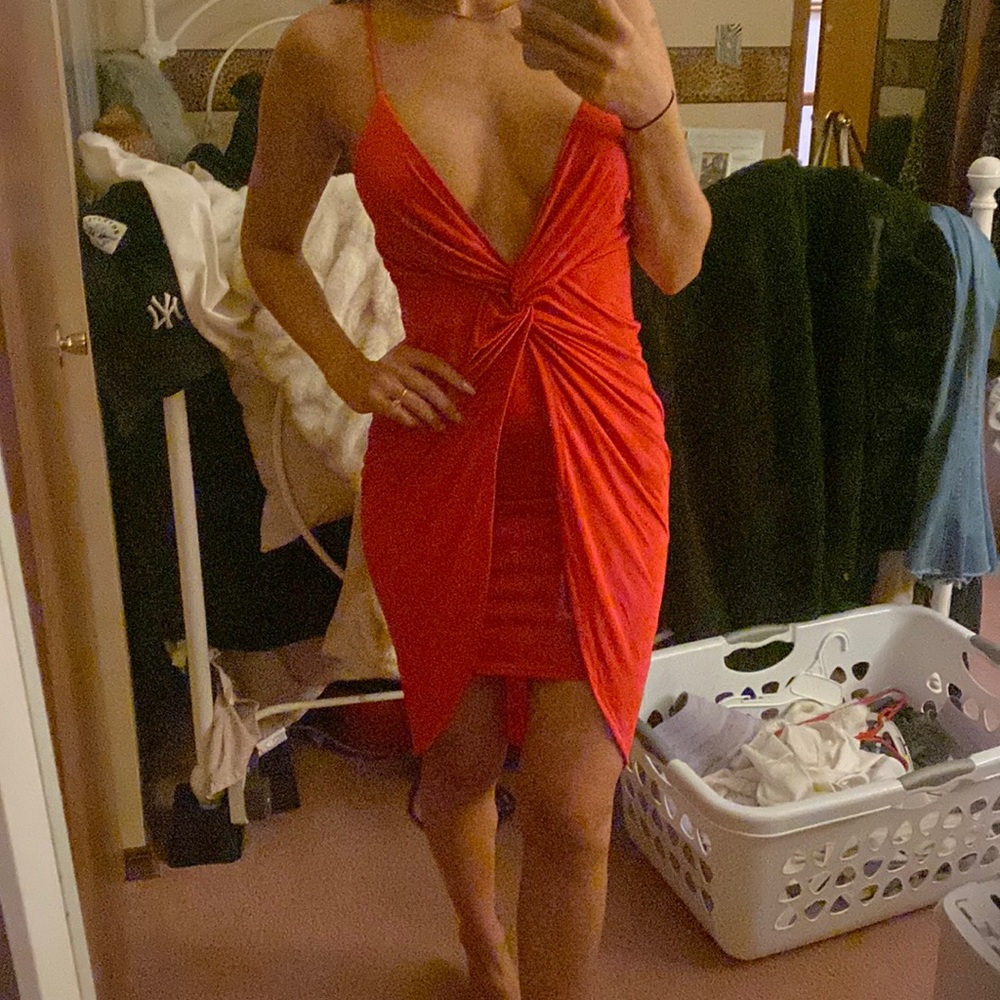 red dress